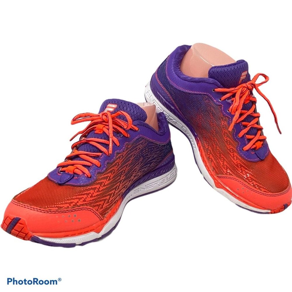 Fila Women's Size 7.5 Memory Foam Running Athletic Shoes Orange Purple